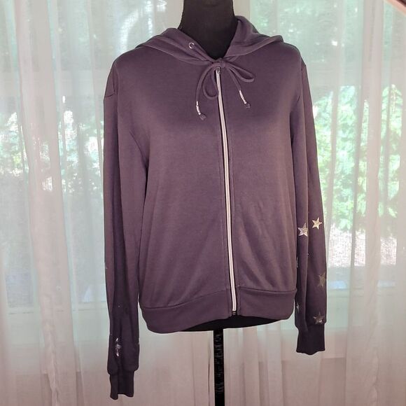 Forever 21 gray hooded sweatshirt sz small - Picture 1 of 13
